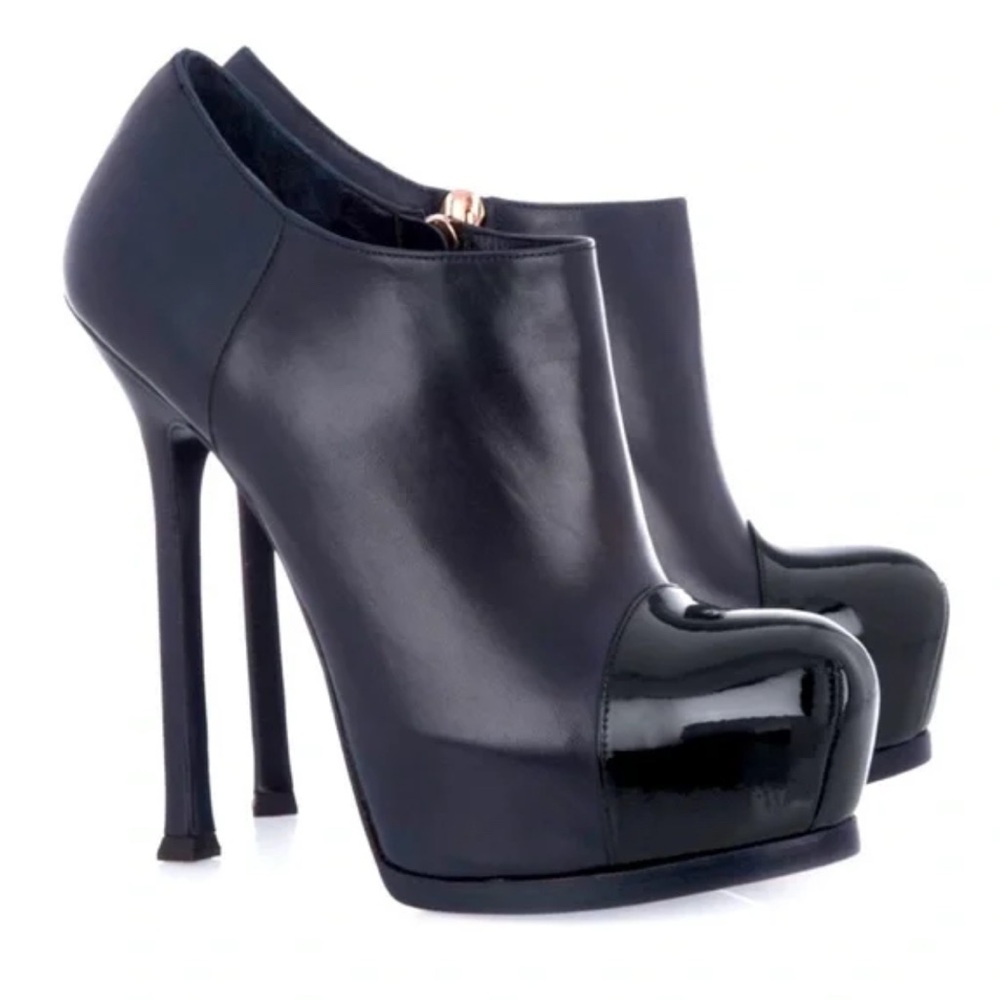 Yves Saint Laurent Tribute Platform Ankle Boots - Picture 3 of 15